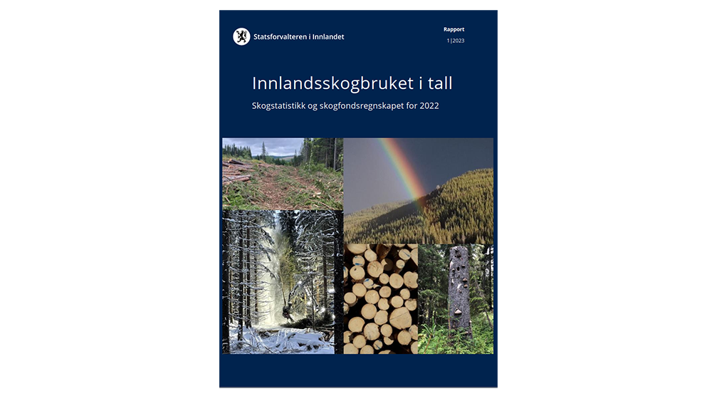 Fremside av rapporten Innlandsskogbruket i tall 2022