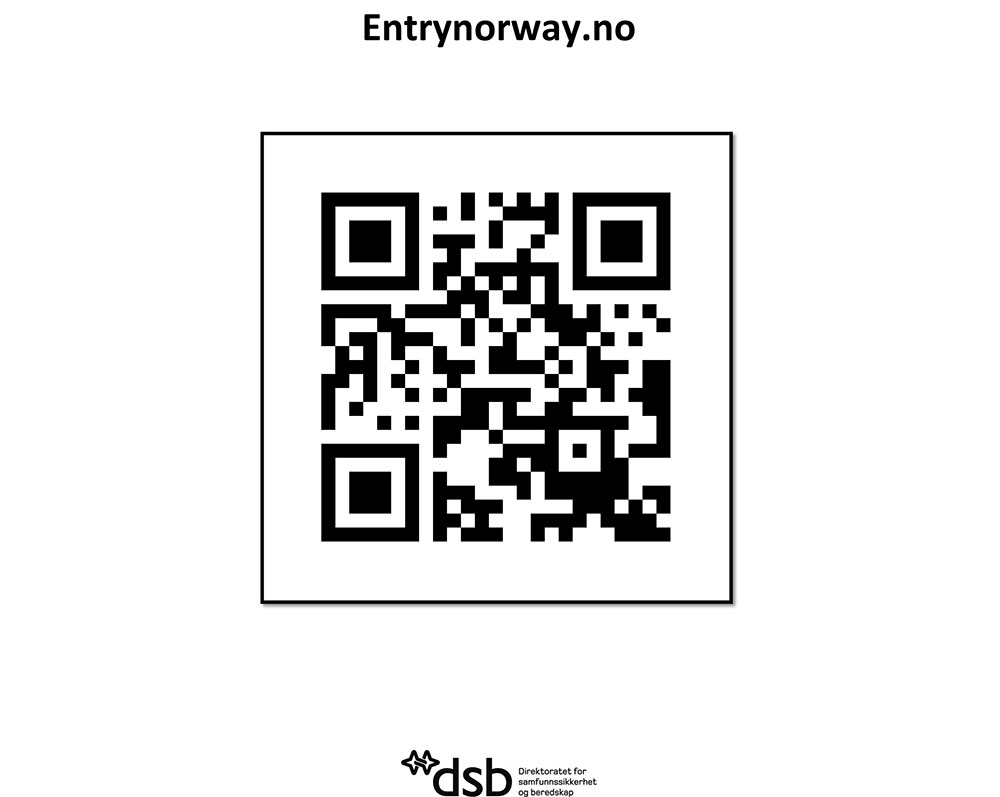 QR-koden, som kan brukes for raskere inngang til registrering.