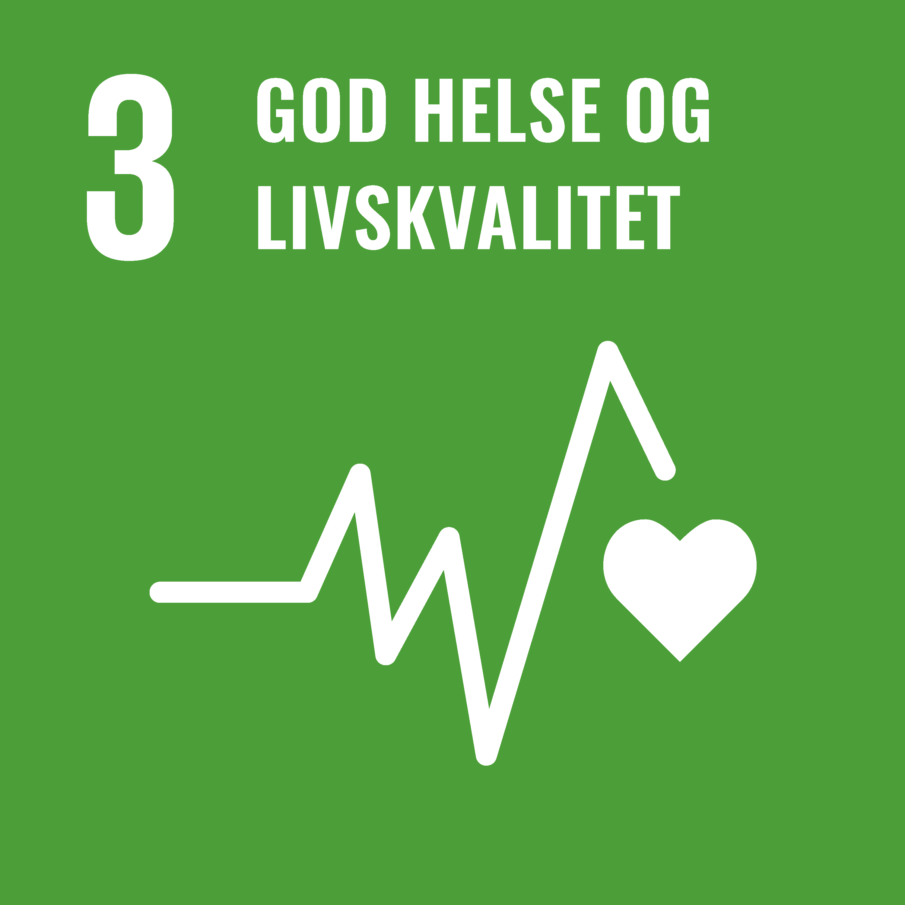 FNs bærekraftsmål nr 3: Sikre god helse og fremme livskvalitet for alle, uansett alder.